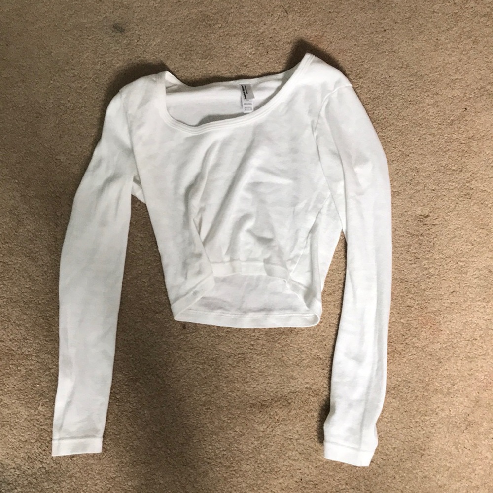 American Apparel White Crop Top